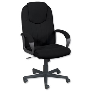 Trexus Intro Managers Armchair High Back 690mm Seat W520xD470xH440-540mm Black