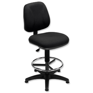 Trexus Intro Medium Back High Rise Chair Seat W490xD450xH650-780mm Back H390mm Black