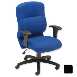 Trexus Intro Synchronous Manager Armchair Seat W540xD500xH440-530mm Black Ref 10210-01K