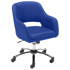 Influx Coppa SoHo Chair Seat W430xD490xH450-540mm Blue Ref 10796-02A