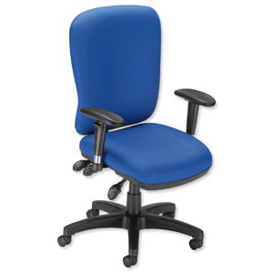 Influx Vitalize Maxi Asynchronous Task Chair Seat W520xD520xH420-510mm Blue Ref 11190-01ABlu