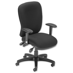 Influx Vitalize Maxi Asynchronous Task Chair Seat W520xD520xH420-510mm Black Ref 11190-01ABlk