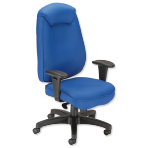 Influx Vitalize Executive Task Chair Synchronous Seat W520xD520xH420-510mm Blue Ref 11188-01ABlu
