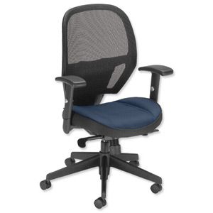 Influx Amaze Chair Synchronous Mesh Seat W520xD520xH470-600mm Blue Ref 11186-02Blu