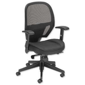 Influx Amaze Chair Synchronous Mesh Seat W520xD520xH470-600mm Black Ref 11186-02Blk