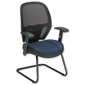 Influx Amaze Visitors Chair Mesh Seat W520xD520xH430mm Blue Ref 11186-04Blu