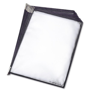 Sterifold Pockets PVC Clear Anti-microbial Pivoting for Display System A4 Black Ref TAA114507 [Pack 10]