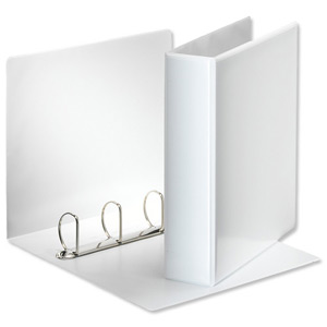 Esselte Presentation Ring Binder Polypropylene 4 D-Ring 50mm A4 White Ref 600550/49705