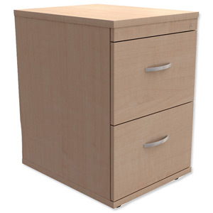 Trexus Filing Cabinet 2-Drawer W480xD600xH720mm Maple