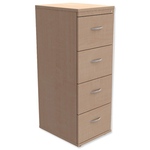 Trexus Filing Cabinet 4-Drawer W480xD600xH1320mm Maple