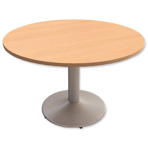 Trexus Meeting Table Round Pillar-base W725xDia1200mm Beech