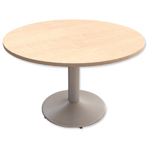 Trexus Meeting Table Round Pillar-base W725xDia1200mm Maple
