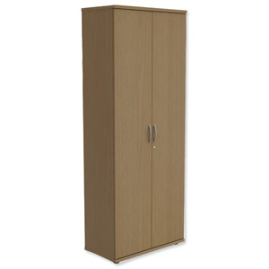 Trexus Tall Cupboard with Lockable Doors W800xD420xH2053mm Oak