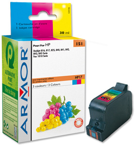 Armor Compatible Inkjet Cartridge 3 Colour [HP No. 17 C6625AE Equivalent] Ref K20106