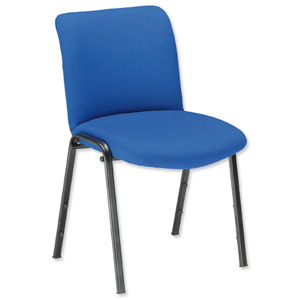 Trexus Maxi Stacking Chair High Back Seat W480xD470xH480mm Blue Ref PS600