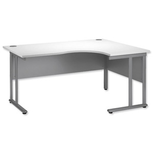 Tercel Eyas Cantilever Radial Right Hand Desk W1600xD1180xH720mm White