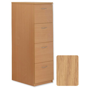 Sonix Filing Cabinet 4-Drawer W468xD600xH1415mm Oak