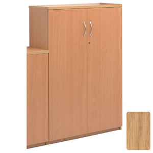Sonix Medium Cupboard Lockable W1000xD400xH1330mm Oak