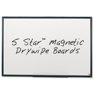 5 Star Drywipe Board Magnetic Lightweight with Fixing Kit and Pen Tray W1200xH900mm
