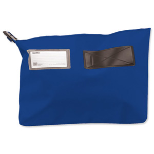 Versapak Mailing Pouch Gusseted Bulk Volume Sealable with Window PVC 510x406x75mm Blue Ref CG6 BL