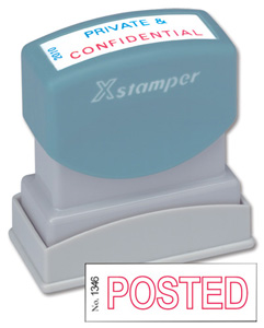 Xstamper Word Stamp Pre-inked Reinkable - Posted - W42xD13mm Ref X1346