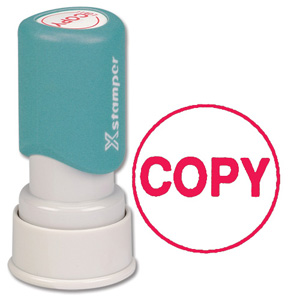 Xstamper Circular Word Stamp Pre-inked Reinkable - Copy - Diameter 22mm Ref X11407