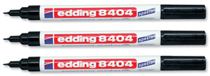 Edding 8404 Aerospace Permanent Marker Solvent-resistant 0.75mm Line Black Ref 8404-001 [Pack 10]