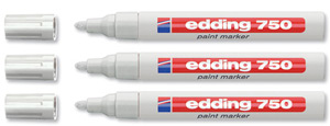 Edding 750 Paint Markers Bullet Tip 2-4mm Line White Ref 750-049 [Pack 10]