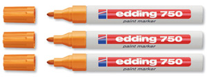 Edding 750 Paint Markers Bullet Tip 2-4mm Line Yellow Ref 750-005 [Pack 10]