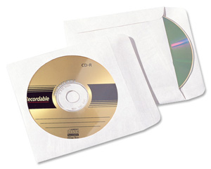 Tyvek CD Sleeve with Window W125xH127mm Ref 810253 [Pack 25]