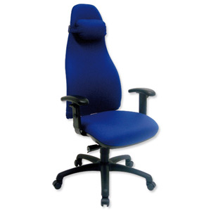 Adroit Posture Very High Back Executive Armchair Seat W520xD480xH470-550mm Blue