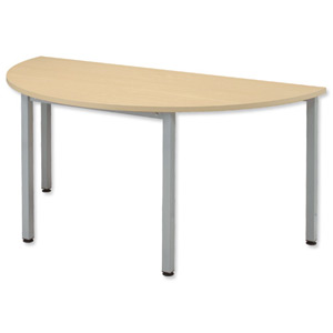 Sonix Table Semicircular 25mm Top W1600xD800xH720mm Maple Ref 26