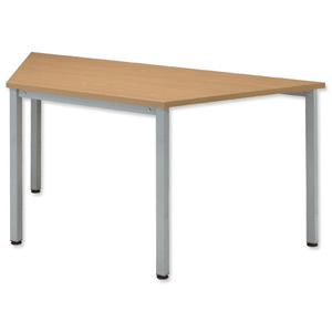 Sonix Table Trapezoidal 25mm Top W1600xD800xH720mm Oak Ref 19
