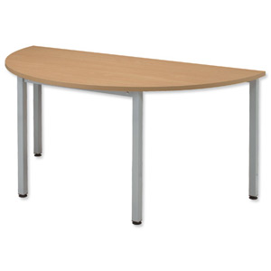 Sonix Table Semicircular 25mm Top W1600xD800xH720mm Oak Ref 26