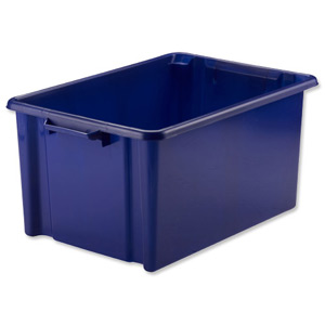 Strata Storemaster Crate Jumbo External W560xD385xH280mm 48.5 Litres Blue Ref HW48
