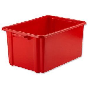 Strata Storemaster Crate Jumbo External W560xD385xH280mm 48.5 Litres Red Ref HW48
