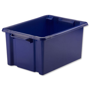 Strata Storemaster Maxi Crate External W470xD340xH240mm 32 Litres Blue Ref HW46