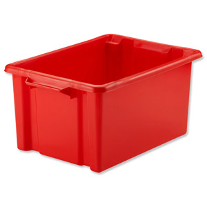 Strata Storemaster Maxi Crate External W470xD340xH240mm 32 Litres Red Ref HW46