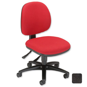 Sonix Gamma Permanent Contact Chair Medium Back Seat W480xD450xH430-540mm Onyx Black