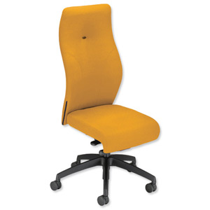 Sonix Poise Synchronous Seat Slide High Back Posture Seat W480xD440-490xH410-520mm Sunset Yellow