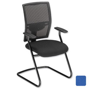 Adroit Zeste Visitors Chair Cantilever High Mesh Back H520mm Seat W500xD470xH470mm Ocean