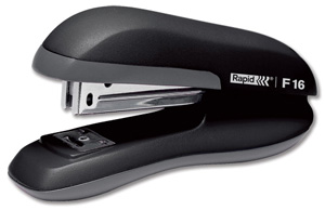 Rapid Fashion F16 Half Strip Stapler 72mm Stapling Depth Black Ref 23810501