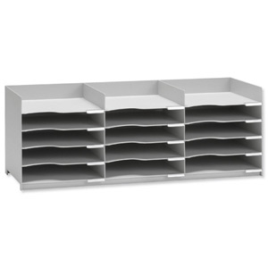 Fast Paper easyOffice Organizer Horizontal 15-Slot W860xD320xH330mm Grey Ref EO532.02