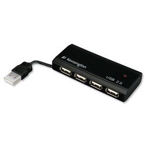 Kensington Mini Pocket Hub USB Slim Compact 4 Port Ref 33399EU