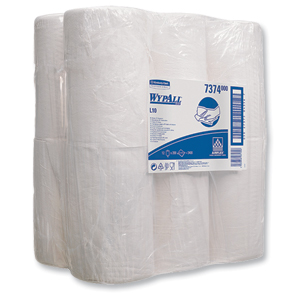 Wypall L10 Centrefeed Wiper Roll 200 Sheets of 185x380mm White Ref 7374 [Pack 12]