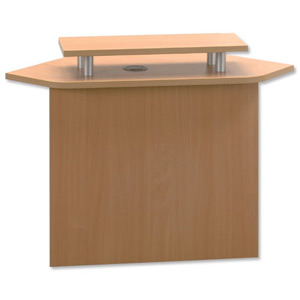 Trexus Reception Corner Desk W800xD800xH740mm Beech