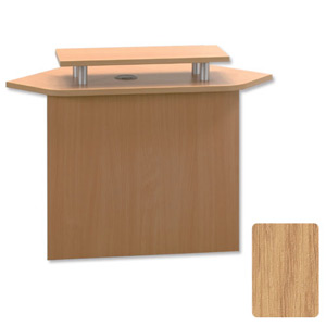 Trexus Reception Corner Desk W800xD800xH740mm Oak