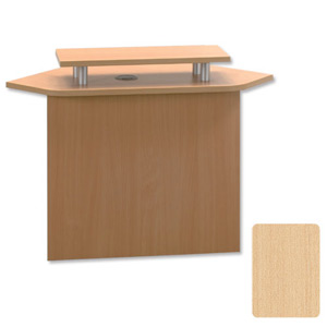 Trexus Reception Corner Desk W800xD800xH740mm Maple