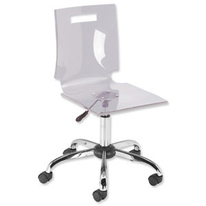 Influx Chiaro Chair Acrylic High Back W390xD420xH430-550mm Clear Ref 1025-1B HB Clr