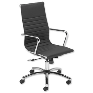 Influx S7 Executive Armchair Seat W490xD430xH480-560mm Black Ref 9016E HB